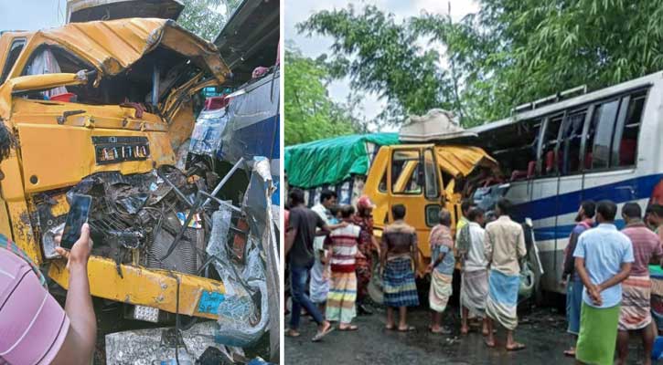 পাবনায় বাস-ট্রাক সংঘর্ষে নিহত ৩, আহত অন্তত ১০